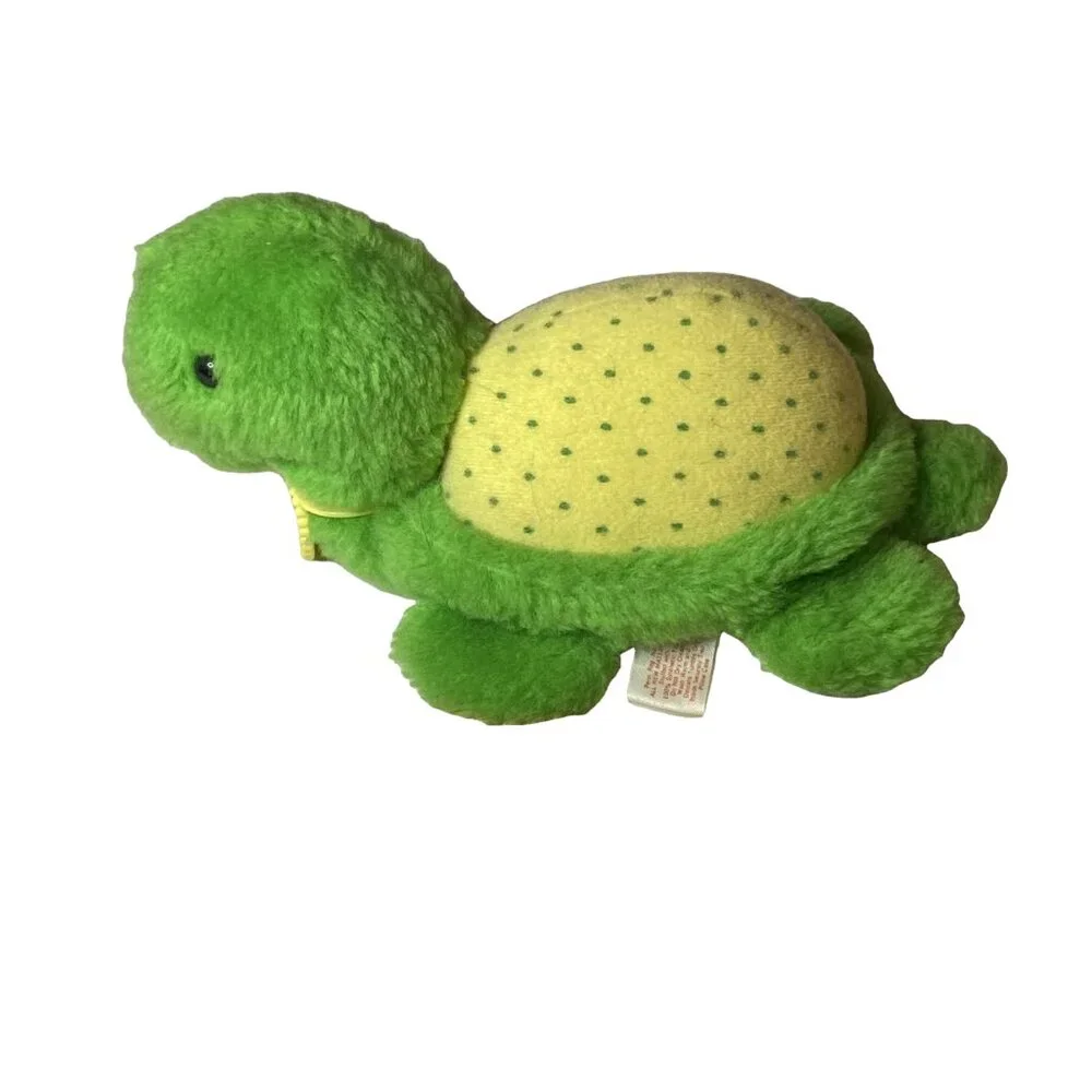 KENNER Green/Yellow Tea Time Turtle‎ Plush Strawberry Shortcake 1981 ~7in